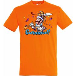 T-shirt Carnavalluh | Carnaval | Carnavalskleding Dames Heren | Oranje | maat M